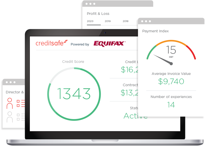 Our Canadian Company Reports are powered by the Equifax scoring models and our all our reports include Business Failure Risk Scores, Commercial Delinquency Scores, Payment Index and Credit Index.