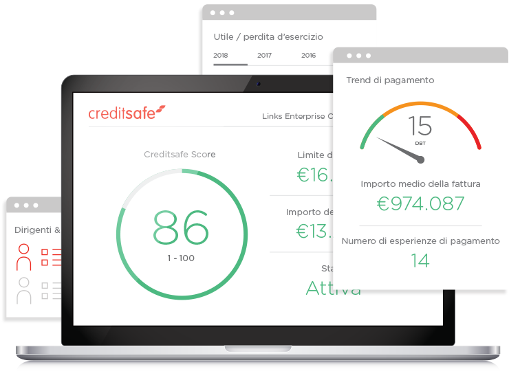 Il database online di Creditsafe contiene oltre 240 milioni di report aziendali disponibili in tempo reale