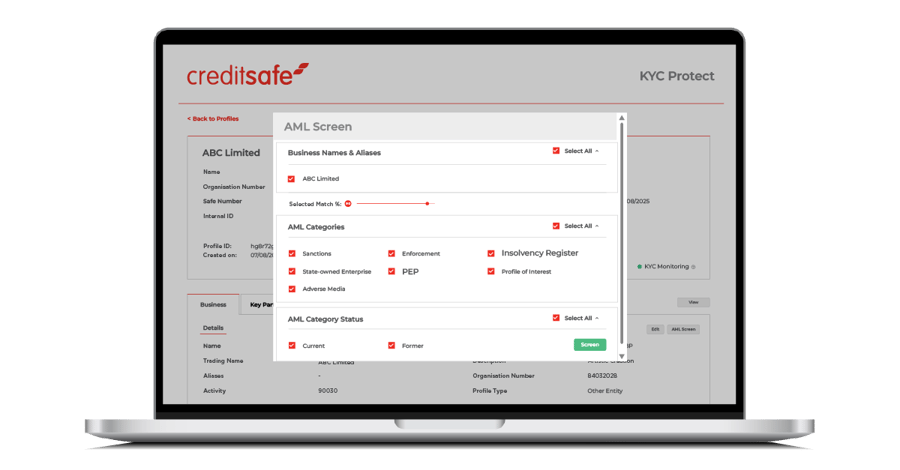 KYC Protect - AML Screen