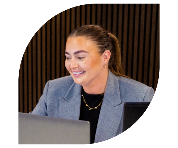 Creditsafe team member with headset