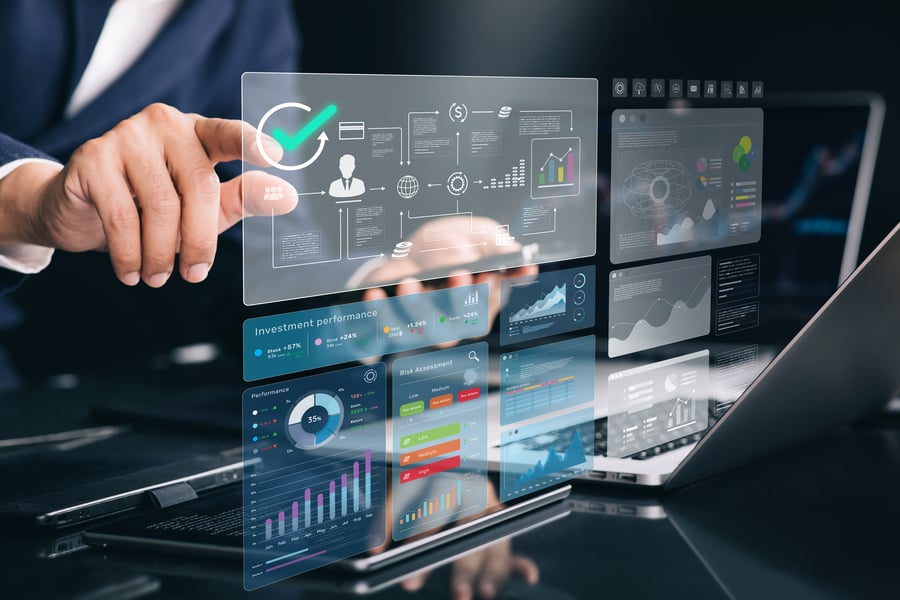 A screen depicting an AI credit monitoring process
