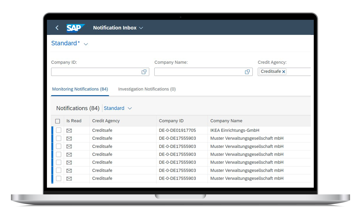 SAP S/4HANA notification inbox