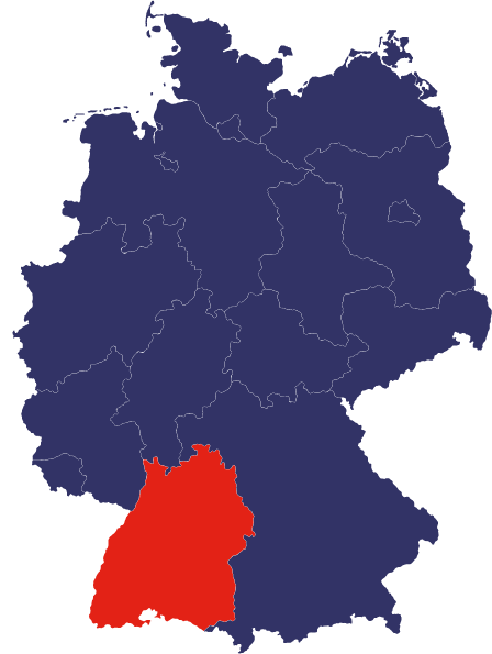 Bundesrepublik Deutschland mit Baden-Württemberg