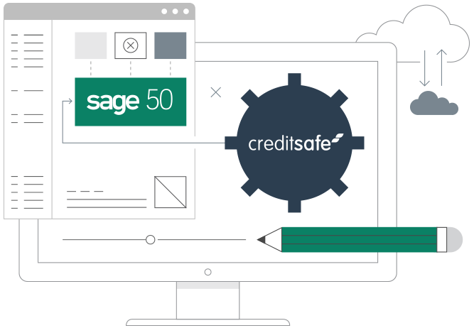 Integrera kredit- och affärsinformation i ditt Sage 50-konto.