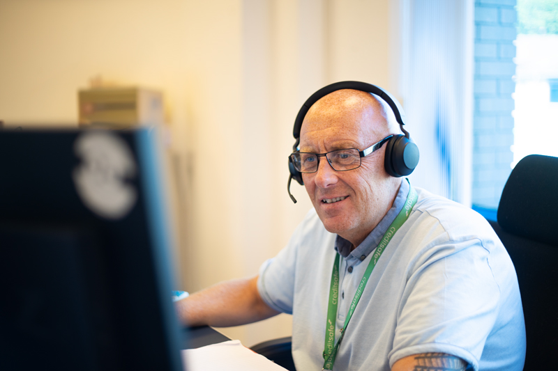 Query team member on a call.