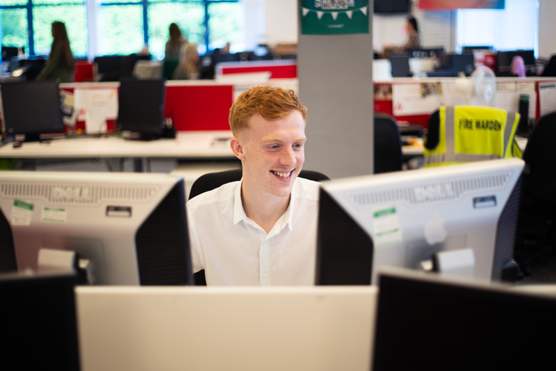 Customer Support team member working.