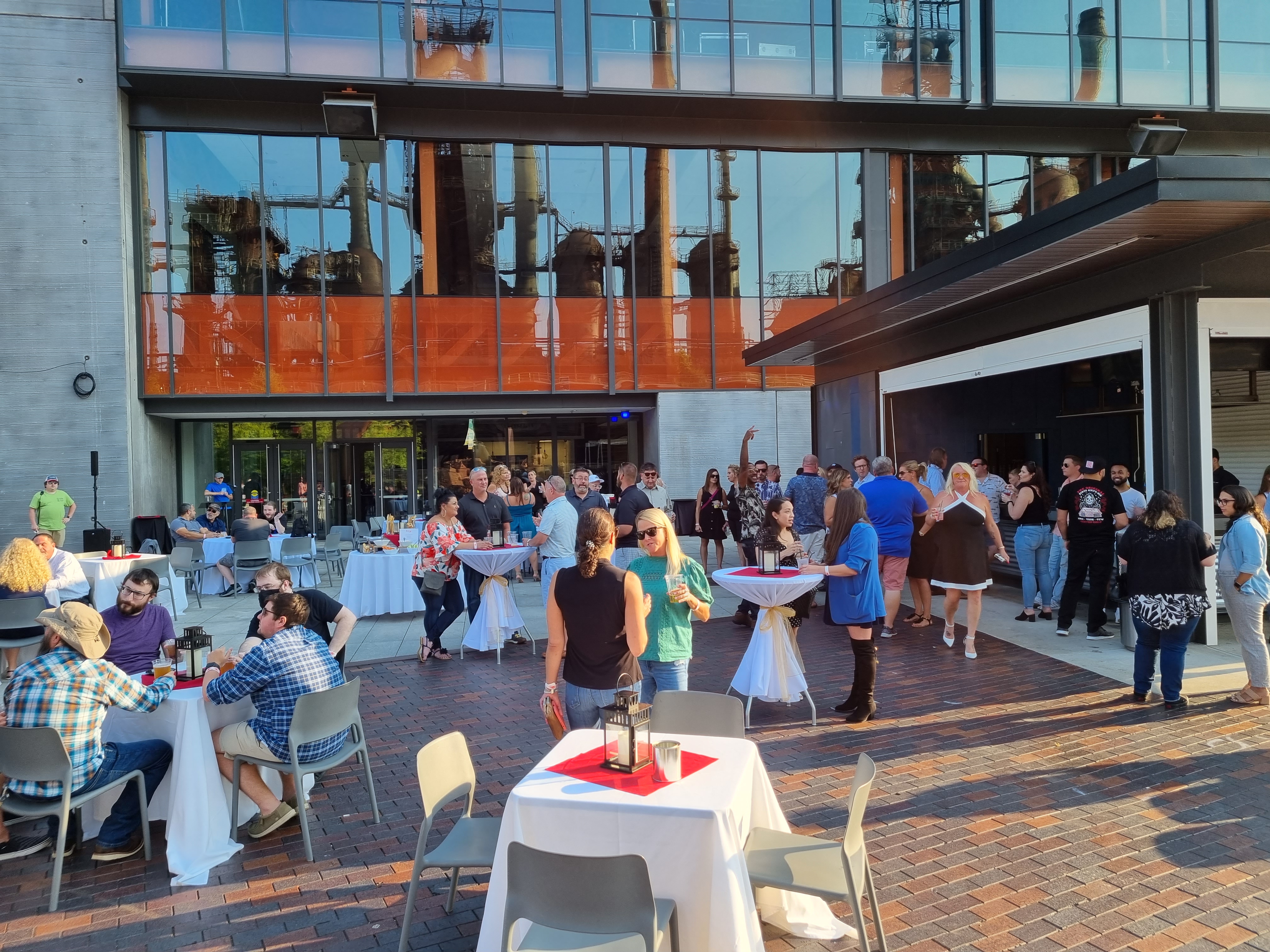 The US team celebrates the milestone with food and drinks