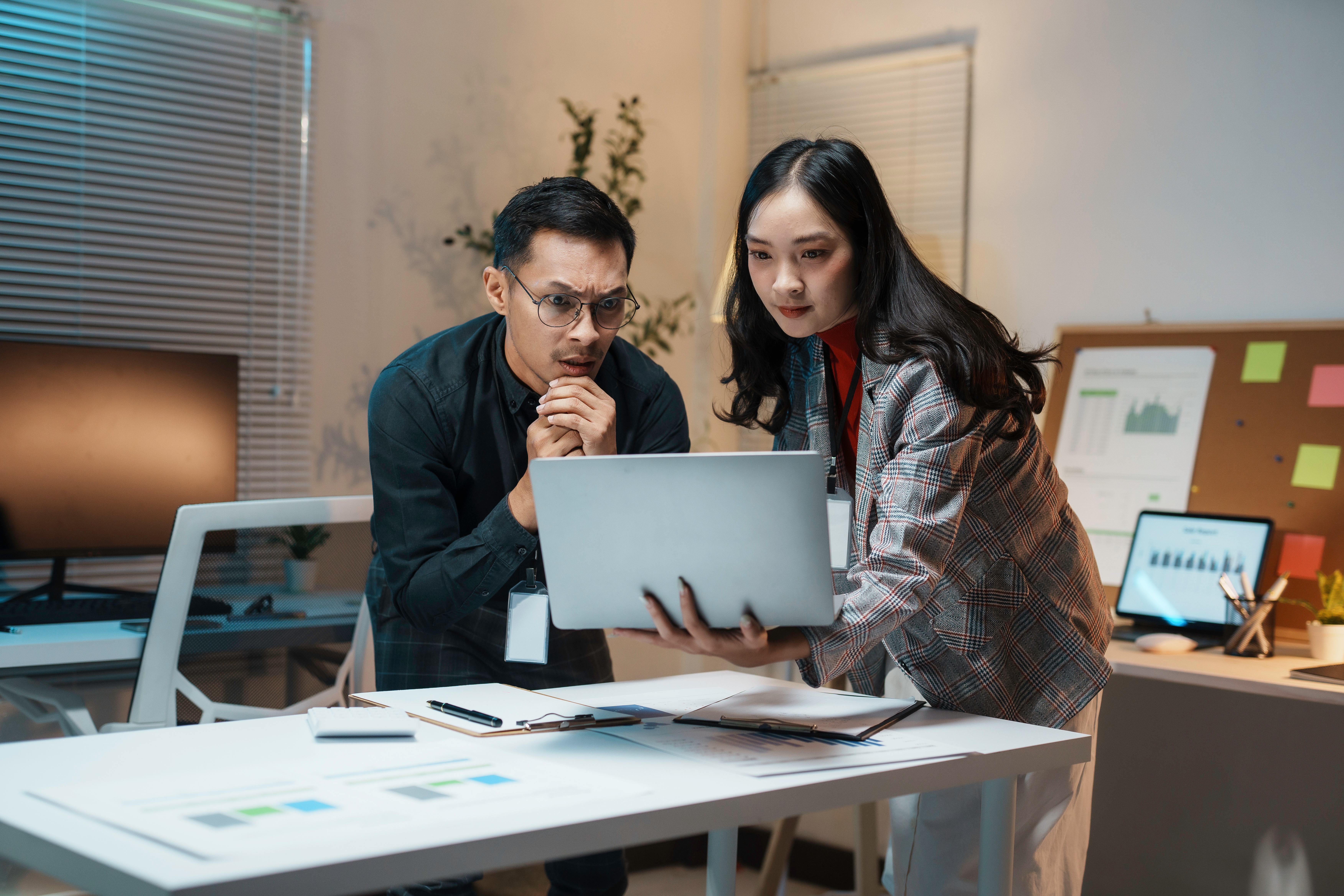 Tense business meeting