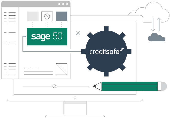 Integrate credit, financial amd contact data into your sage 50 account.